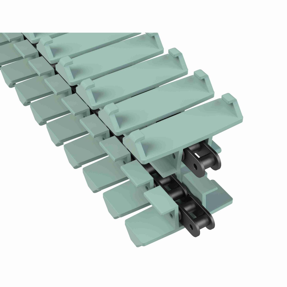 Rexnord 1873TAB SideGrip™ Side-flexing, Material: Heat Stabilized (Green), Width: 3.75in, Pitch: 1.5in - 81439311