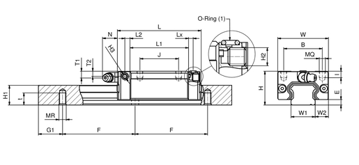Направляющая система SNR LGBXS35BN2SSC02300NZ3-1-0-30.0N