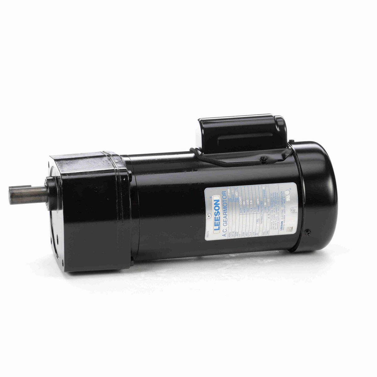 LEESON Parallel Shaft Gearmotor, 0.33 HP, 1 Ph, 60 Hz, 115/230 V, 173 RPM, 42Y Frame, TEFC - 096051.00