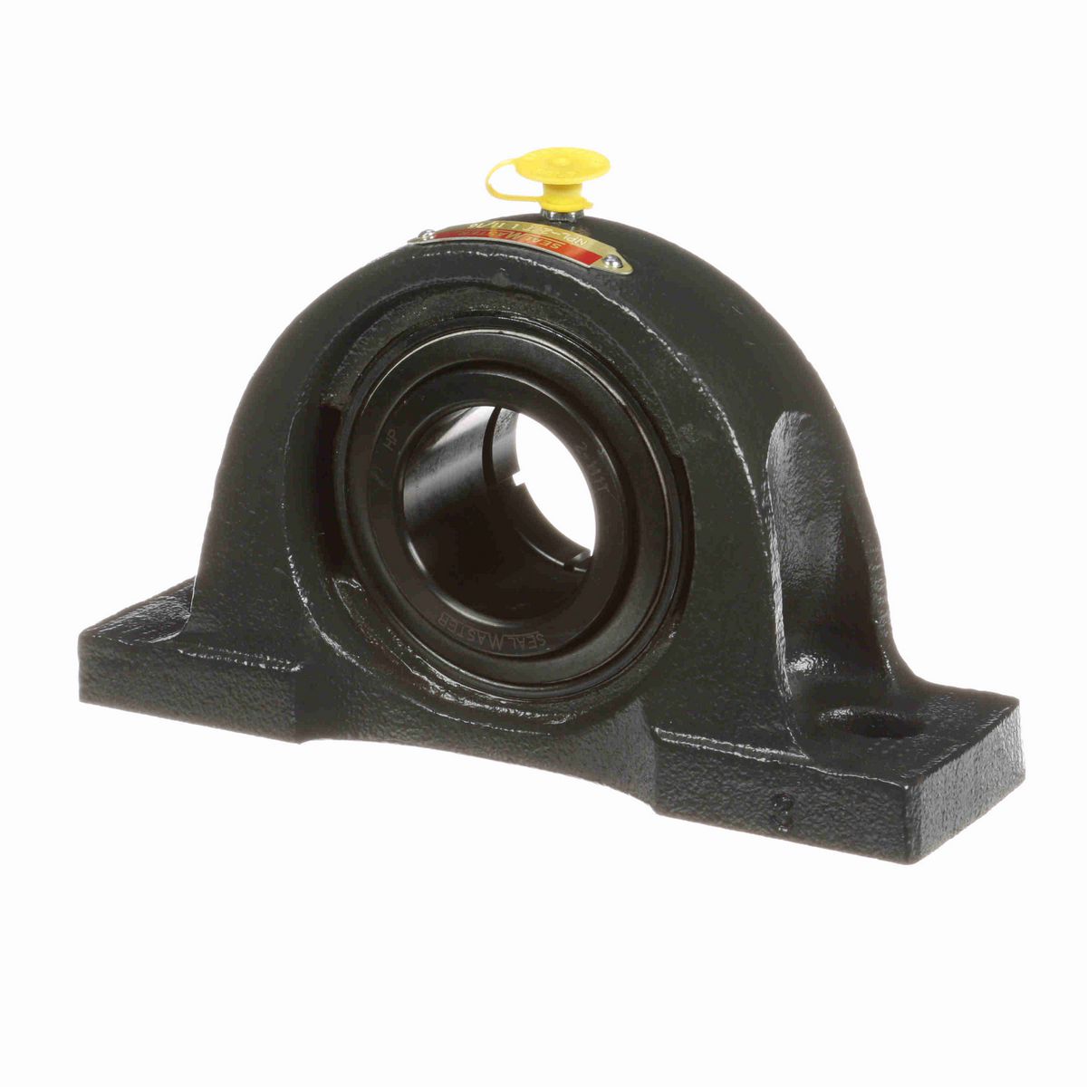 Sealmaster Mounted Cast Iron Two Bolt Low Base Pillow Block Ball Bearing - 52100 Bearing Steel, Black Oxided - Concentric Lock - NPL-27T