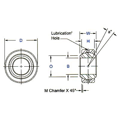 Aurora Bearing HCOM-KH Series Spherical Bearings (PTFE Liners Available) Timken HCOM-20KH