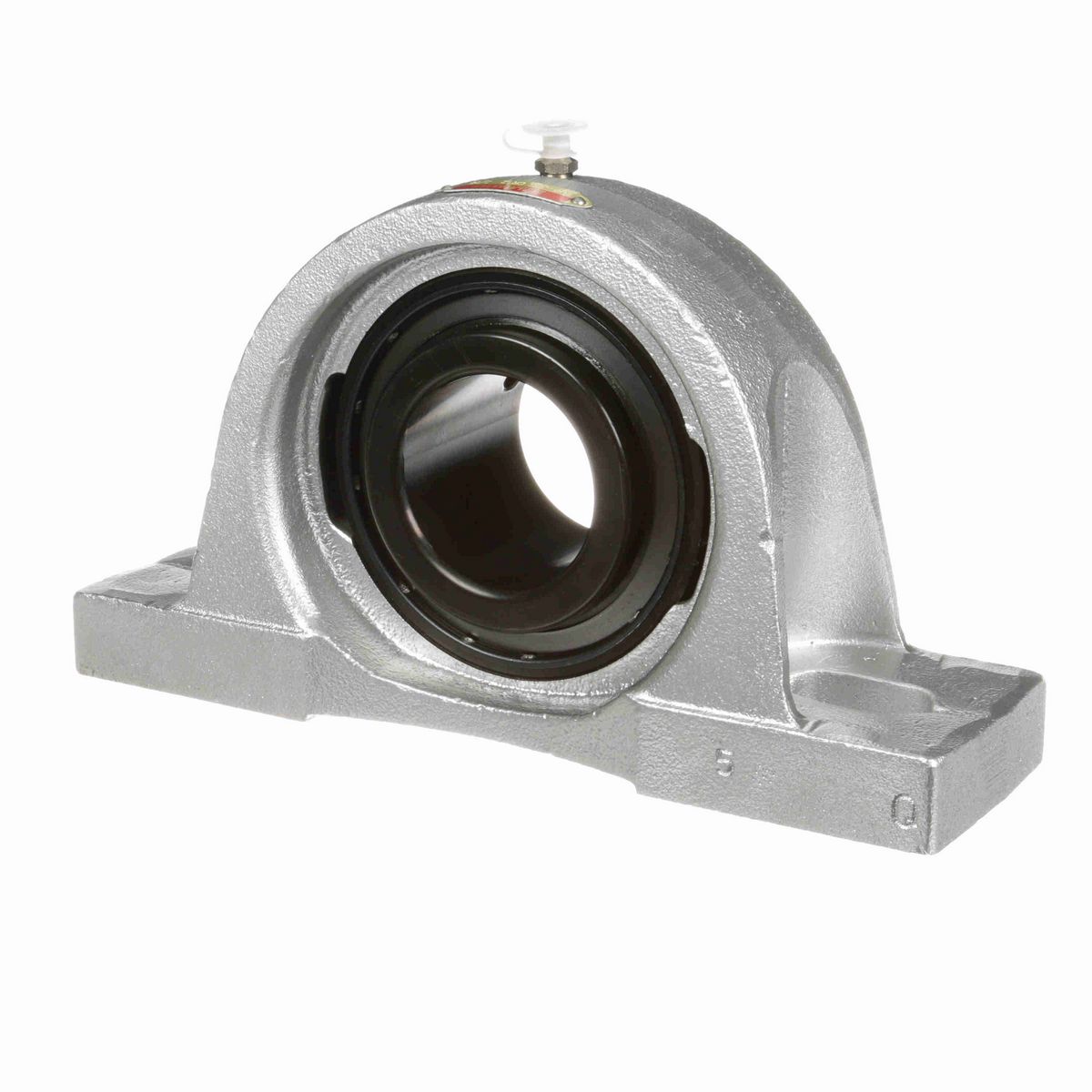 Sealmaster Mounted Flouropolymer Coated Cast Iron Two Bolt Pillow Block Ball Bearing - 52100 Bearing Steel, Black Oxided - Setscrew Lock - Corrosion Resistant - MP-39C CR