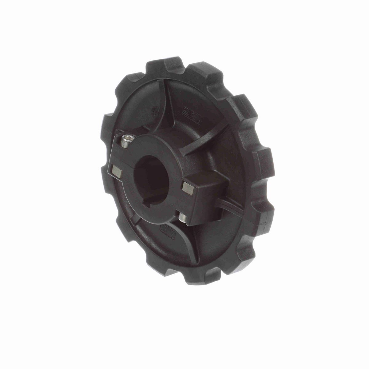 System Plast 880 Series Split Molded Sprocket with 12 Teeth, a 1-1/4in Round Shaft-Ready Bore and Setscrew - 880-12R1.25-DS-SS