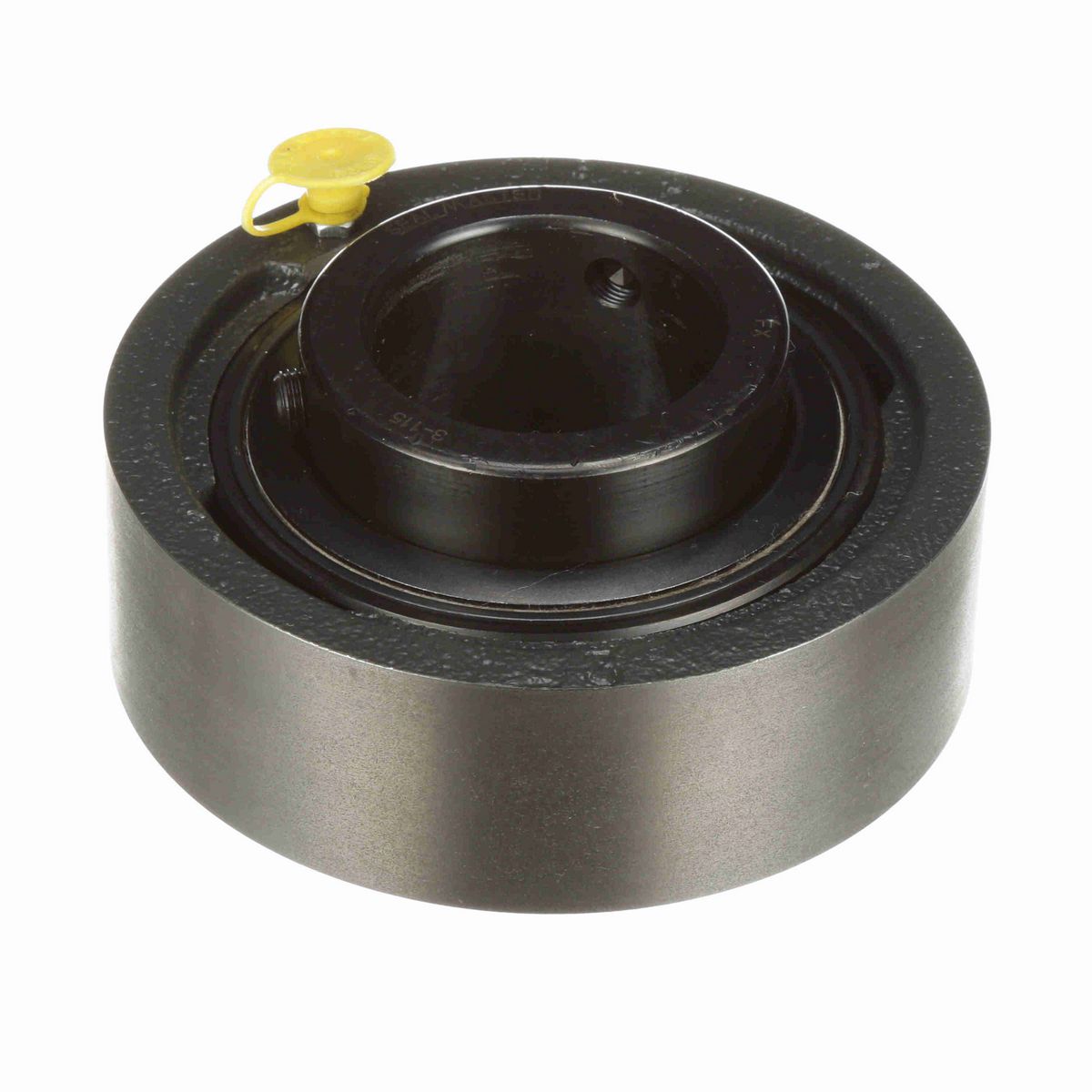 Sealmaster Mounted Cast Iron Cylindrical Cartridge Ball Bearing - 52100 Bearing Steel, Black Oxided - Setscrew Lock - MSC-31