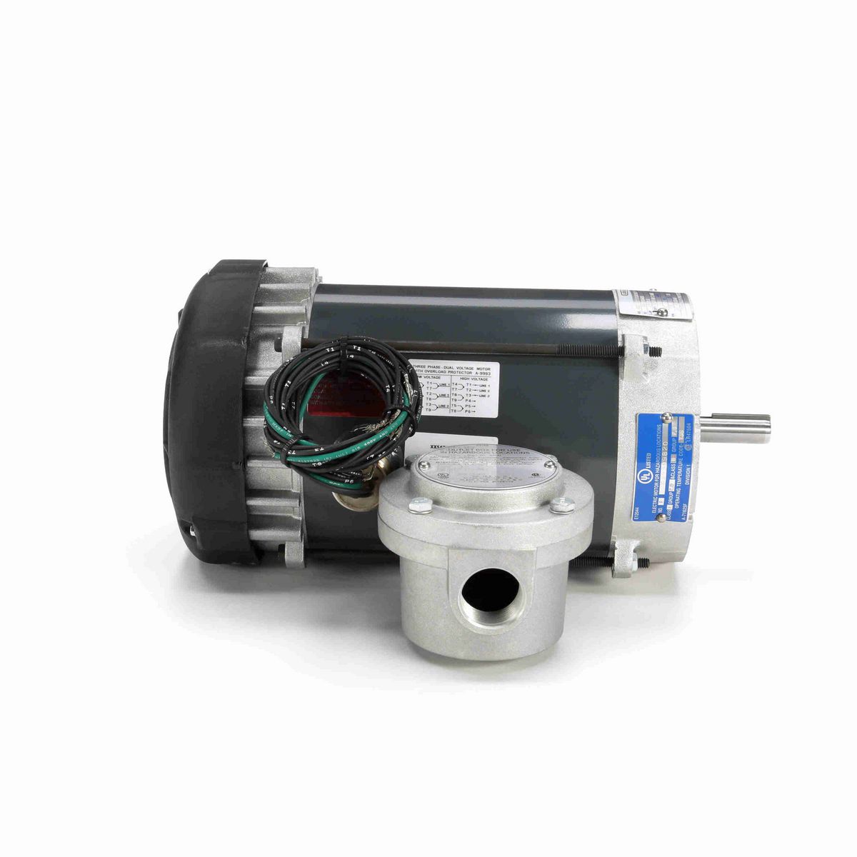 LEESON Explosion Proof Motor, 0.75 HP, 3 Ph, 60 Hz, 230/460 V, 1800 RPM, 56C Frame, EPFC - G840