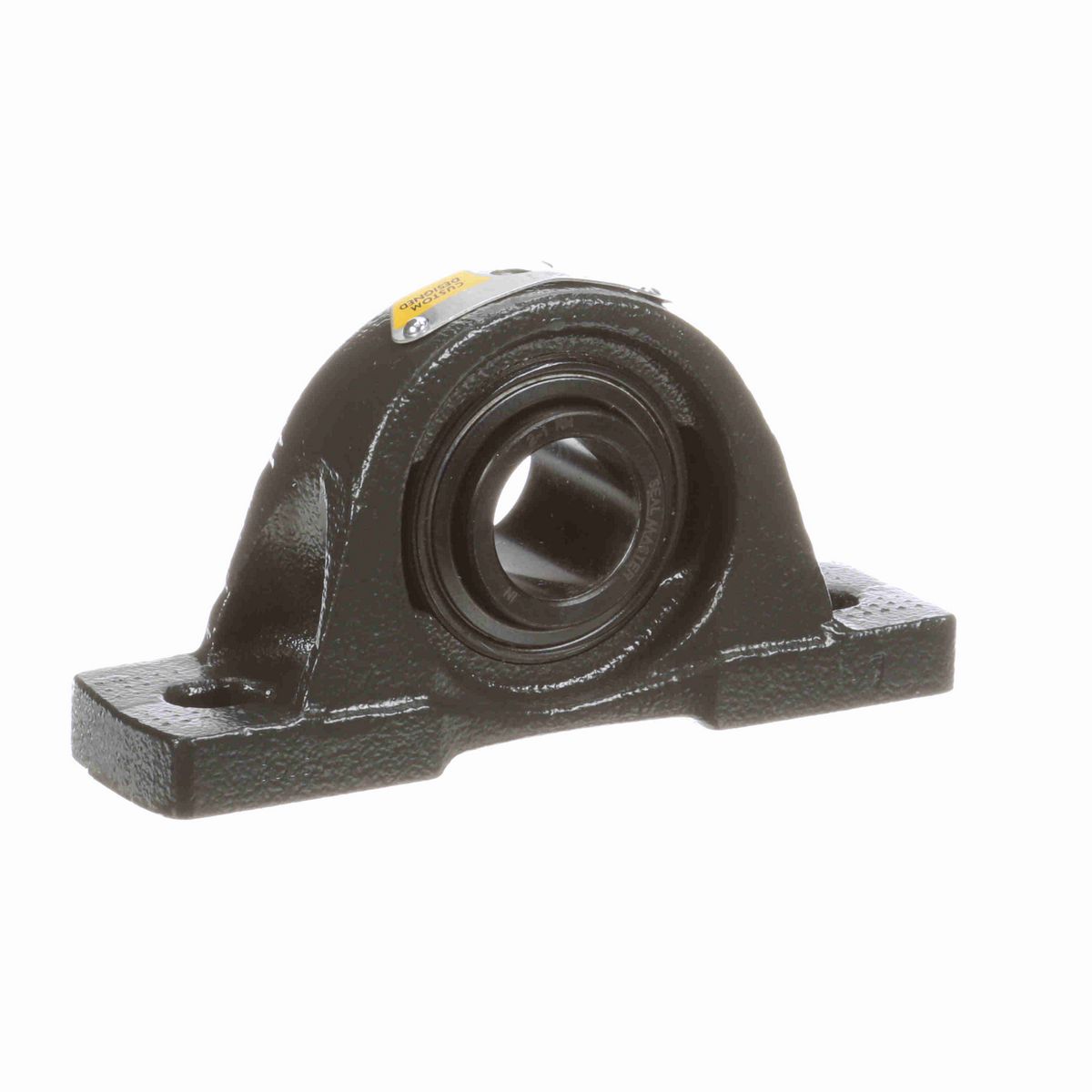 Sealmaster Mounted Cast Iron Two Bolt Pillow Block Ball Bearing - 52100 Bearing Steel, Black Oxided - Setscrew Lock - Reduced Maintenance - Lubed for Life - NP-16 RM