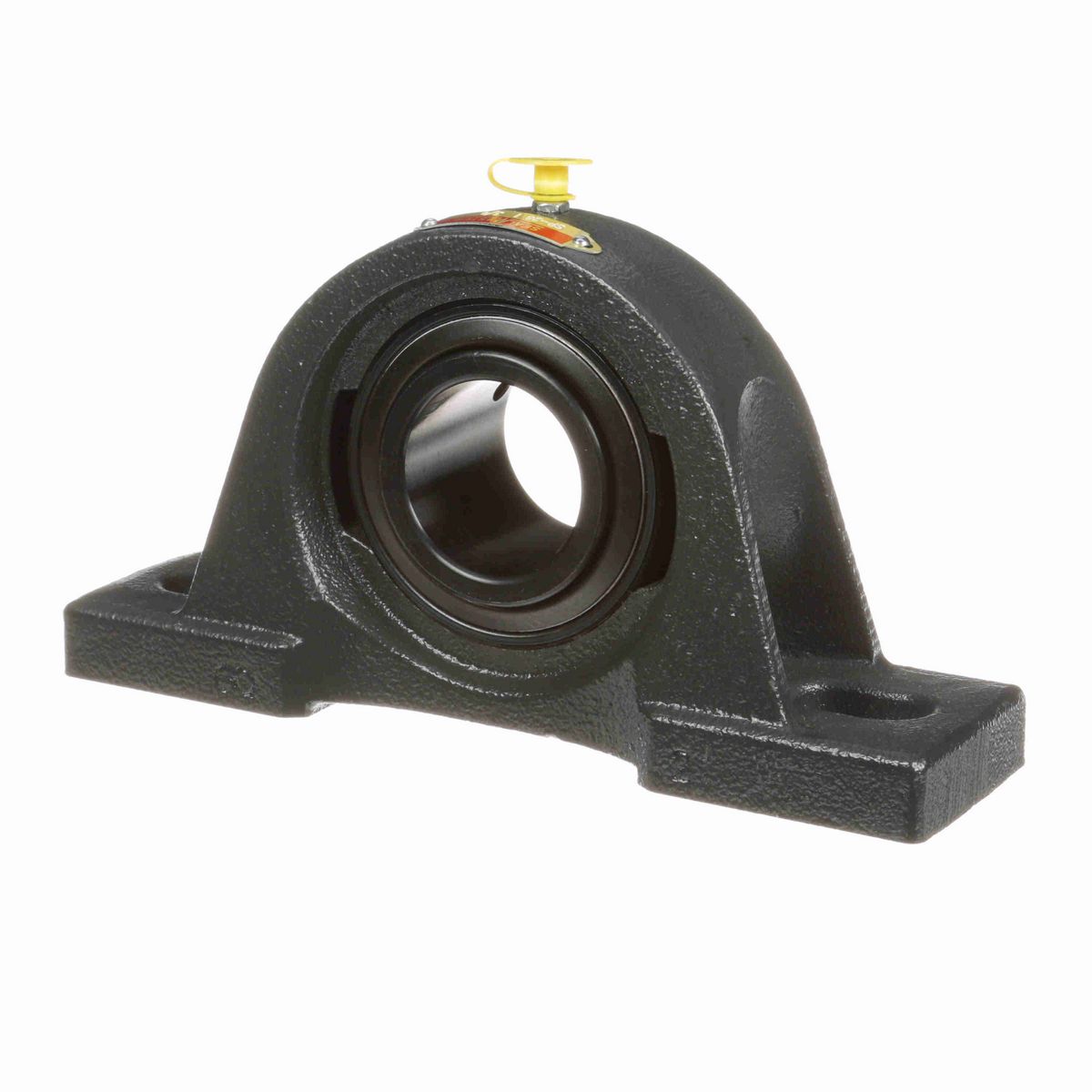 Sealmaster Mounted Cast Iron Two Bolt Pillow Block Ball Bearing - 52100 Bearing Steel, Black Oxided - Setscrew Lock - SP-28