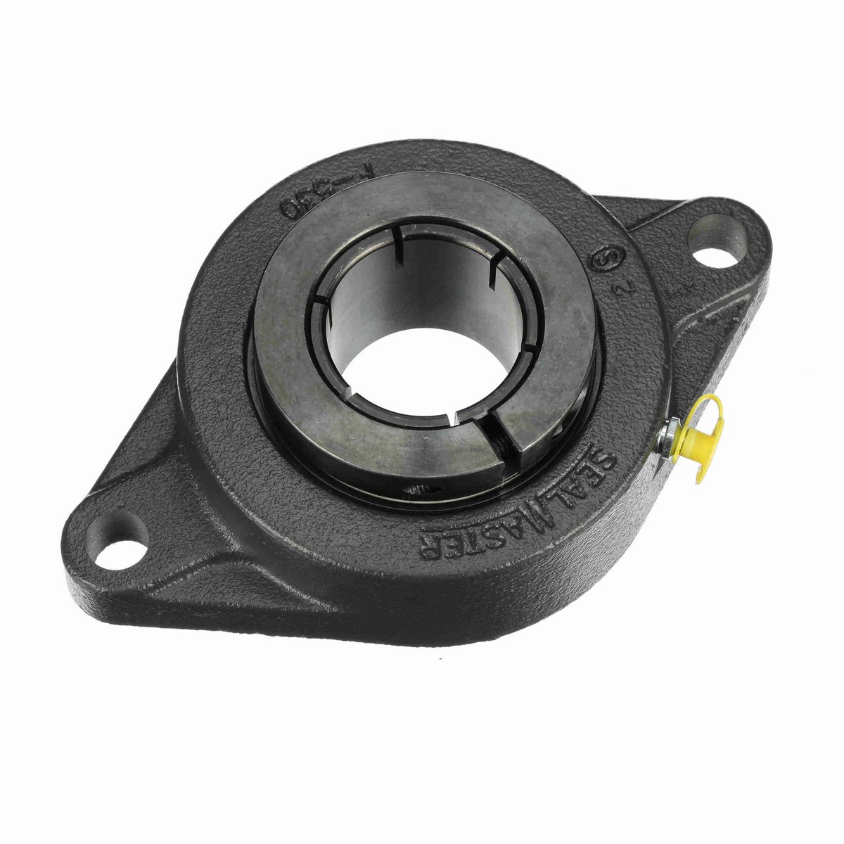 Sealmaster Mounted Cast Iron Two Bolt Flange Ball Bearing - 52100 Bearing Steel, Black Oxided - Concentric Lock - SFT-32T