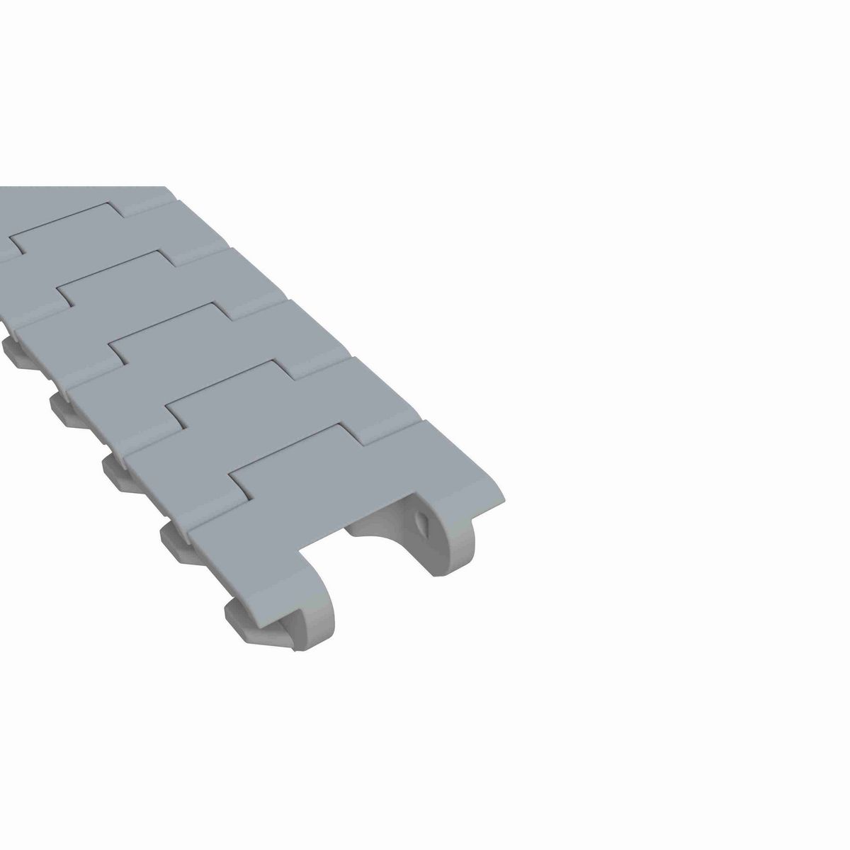 Rexnord 882TAB Side-flexing Solid Top, Material: Silver Platinum Series, Width: 3.25in, Pitch: 1.5in - 81429905