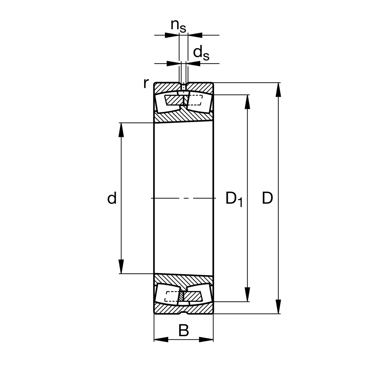 Радиальный сферический роликоподшипник FAG 23026-E1A-XL-K-M>A