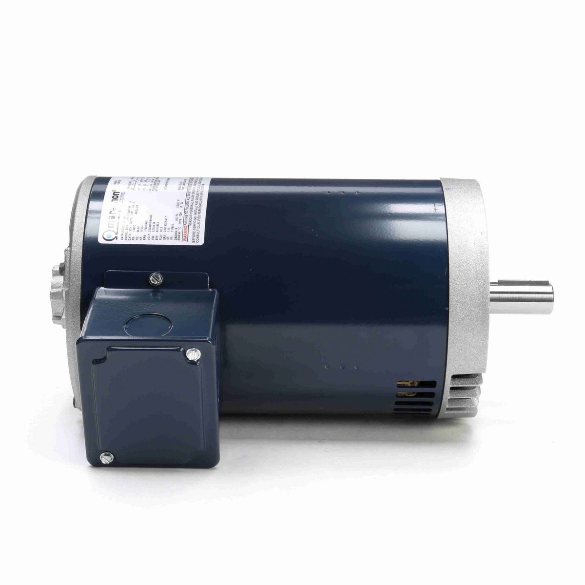 LEESON General Purpose Motor, 1 & 0.75 HP, 3 Ph, 60 & 50 Hz, 230/460 & 190/380 V, 1800 & 1500 RPM, 143TC Frame, DP - K634B