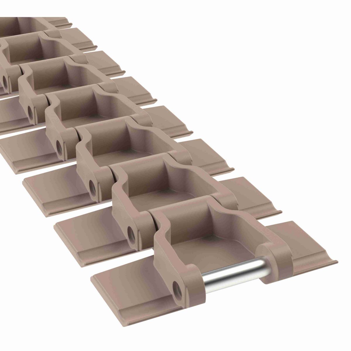 Rexnord RHMDP Side-flexing Solid Top, Material: Tan Low Friction, Width: 3.25in, Pitch: 1.5in - 781.10.10