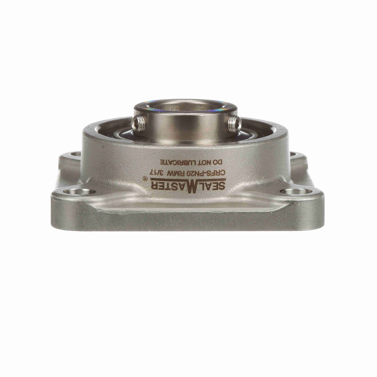 Sealmaster Mounted Stainless Steel Four Bolt Flange Ball Bearing - 52100 Bearing Steel, Phosphorus Nickel Coated - Setscrew Lock - Corrosion Resistant - Reduced Maintenance - Lubed for Life - CRFS-PN20 RMW