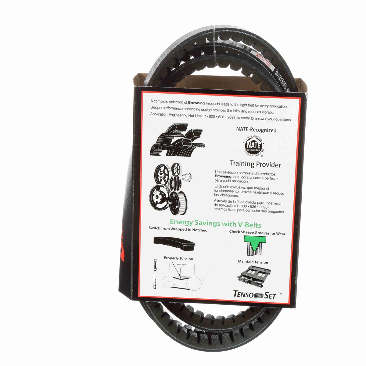Browning EPDM Notched Belt 98% Efficient - AX63