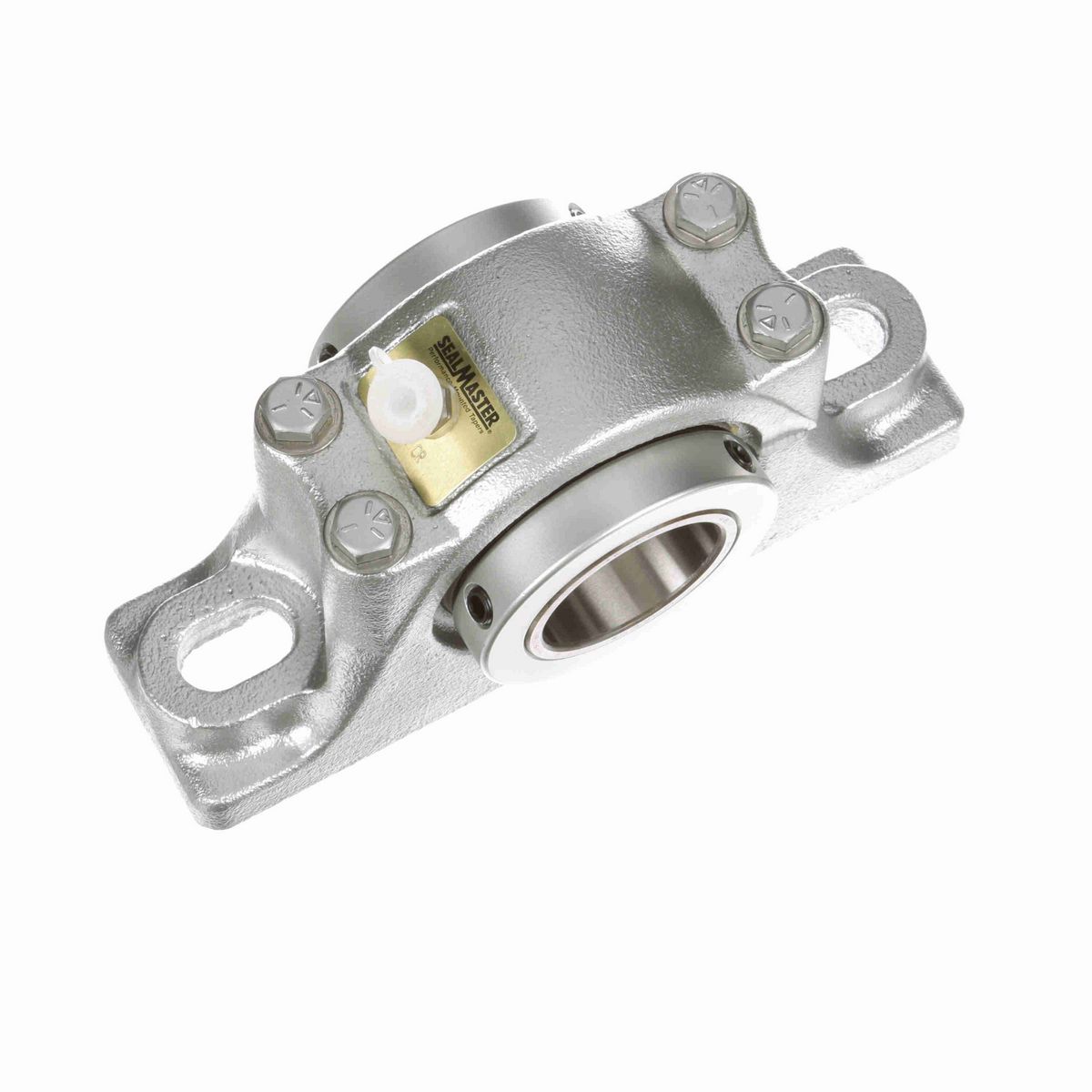 Sealmaster Mounted Flouropolymer Coated Cast Iron Two Bolt Pillow Block Tapered Roller - 52100 Bearing Steel - Double Collar Mount Lock - Corrosion Resistant - RPB 115-C2 CR