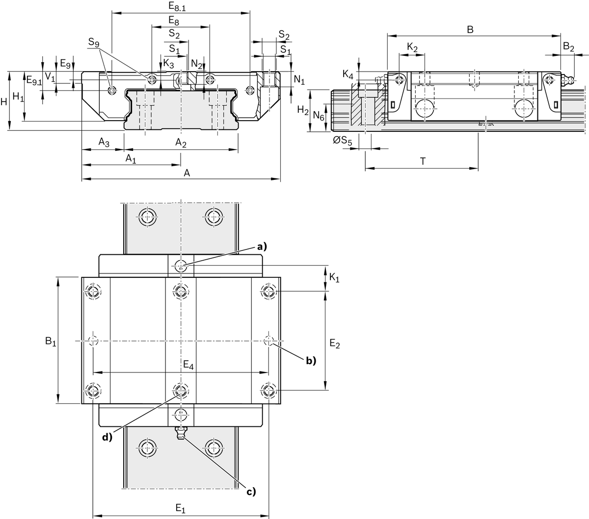 Шариковая каретка устойчивая к коррозии с покрытием Resist CR Bosch Rexroth KWD-025-BNS-C0-H-1 [R167129370]