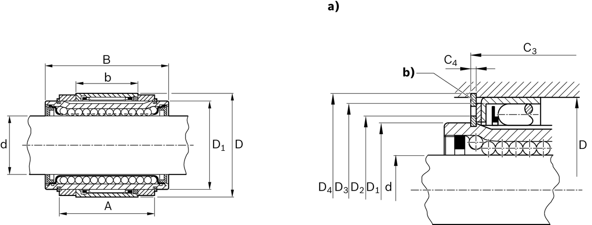 Вращающаяся линейная втулка с игольчатым подшипником Bosch Rexroth KBRON-16 [R066501600]