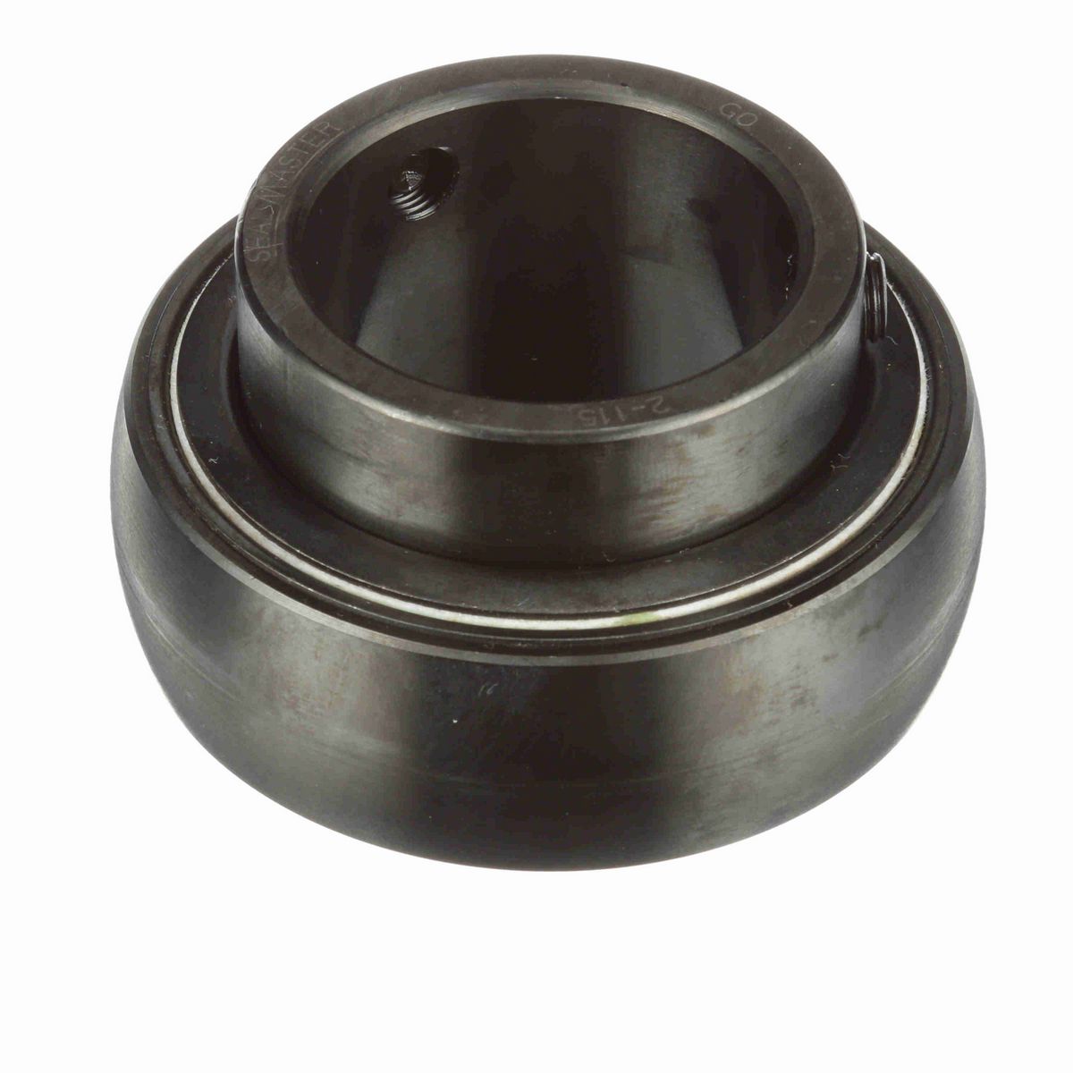 Sealmaster Mounted Insert Only Ball Bearing - 52100 Bearing Steel, Black Oxided - Setscrew Lock - 2-115