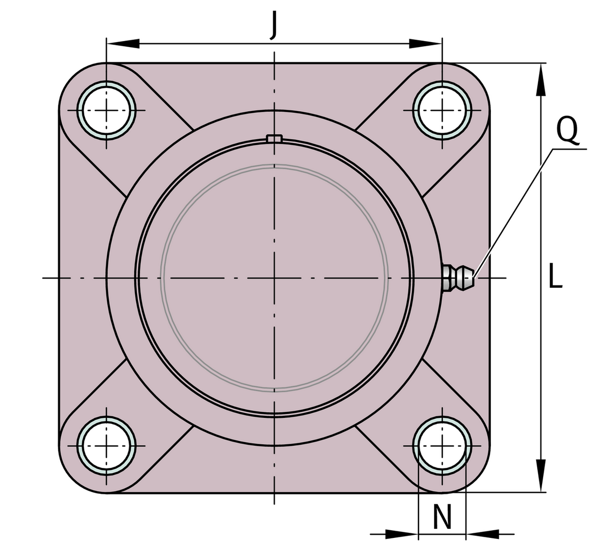 Фланцевый корпус INA RCJ40-TV-VA-FD