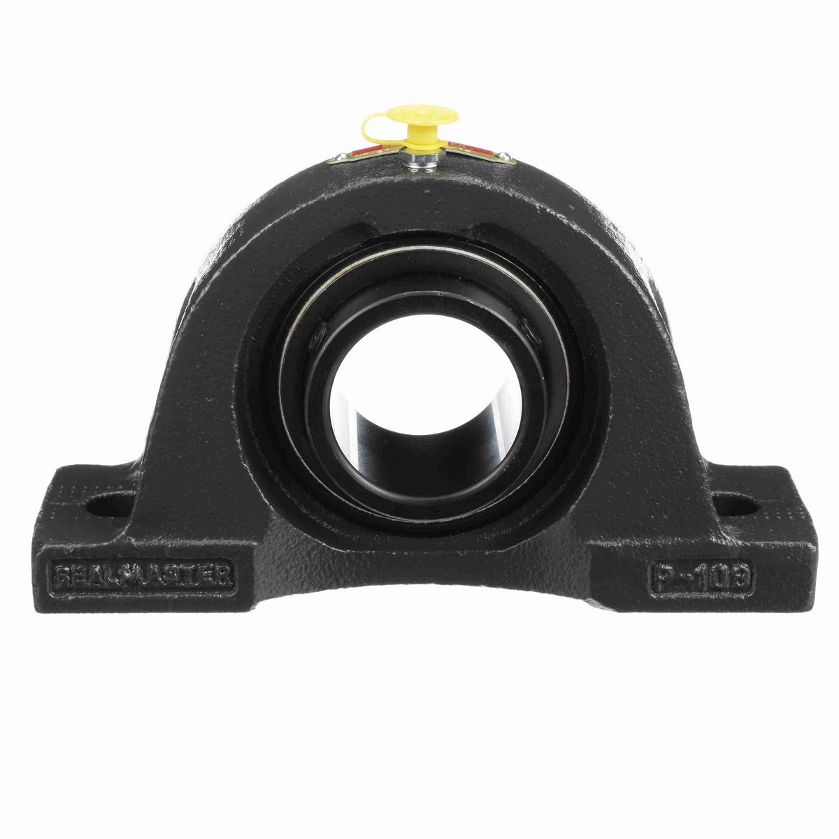 Sealmaster Mounted Cast Iron Two Bolt Pillow Block Ball Bearing - 52100 Bearing Steel, Black Oxided - Setscrew Lock - NP-31