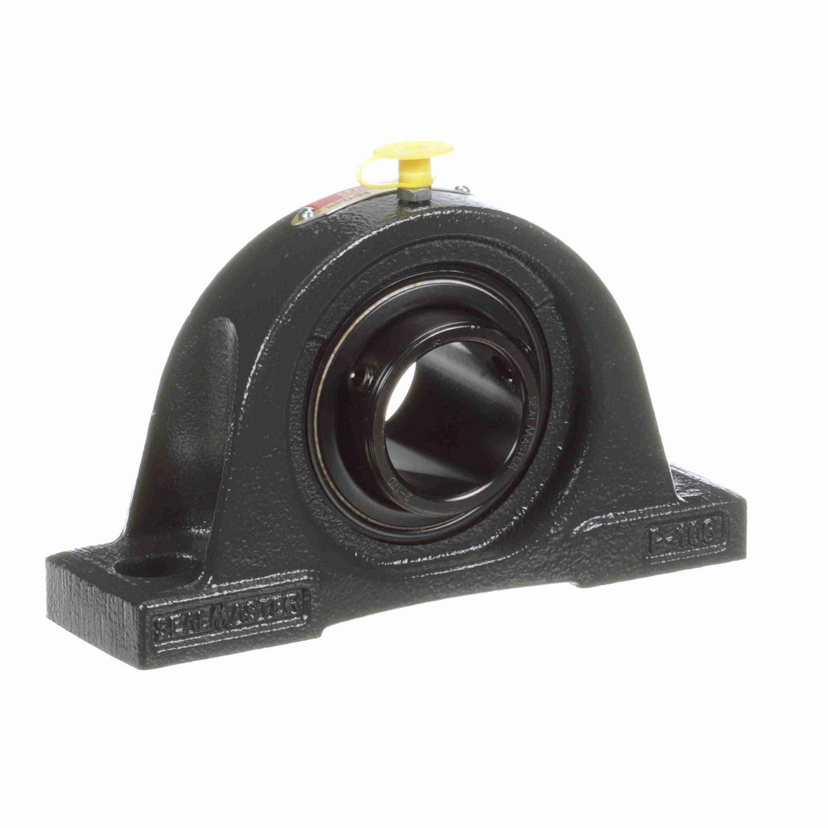 Sealmaster Mounted Cast Iron Two Bolt Pillow Block Ball Bearing - 52100 Bearing Steel, Black Oxided - Double Setscrew Lock - NPD-23