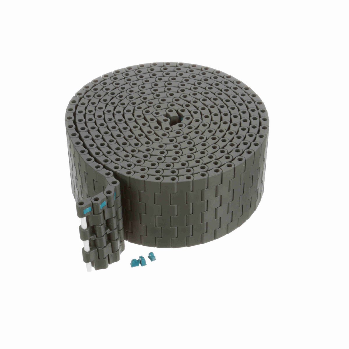 System Plast 2121FT Straight Running Solid Top, Material: Gray Low Friction, Width: 3in, Pitch: 0.5in - LFG2121FT-K300