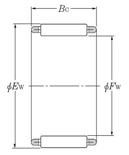 Игольчатый роликоподшипник NTN KJ35X40X22.8X1S