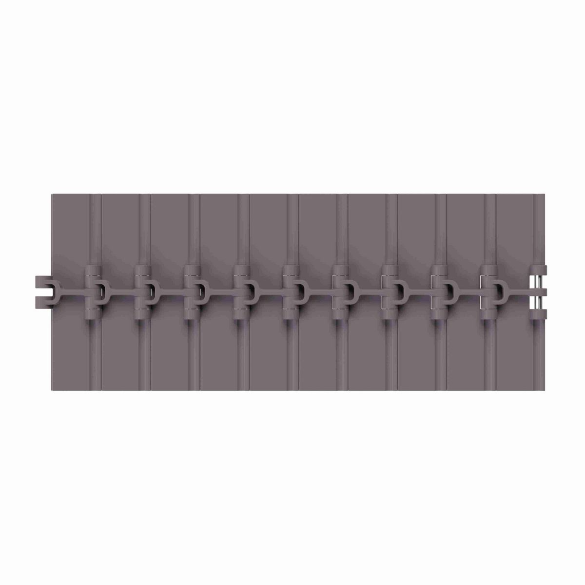 Rexnord 820 RubberTop Straight Running RubberTop®, Material: Brown High Performance, Width: 6in, Pitch: 1.5in - 81418893