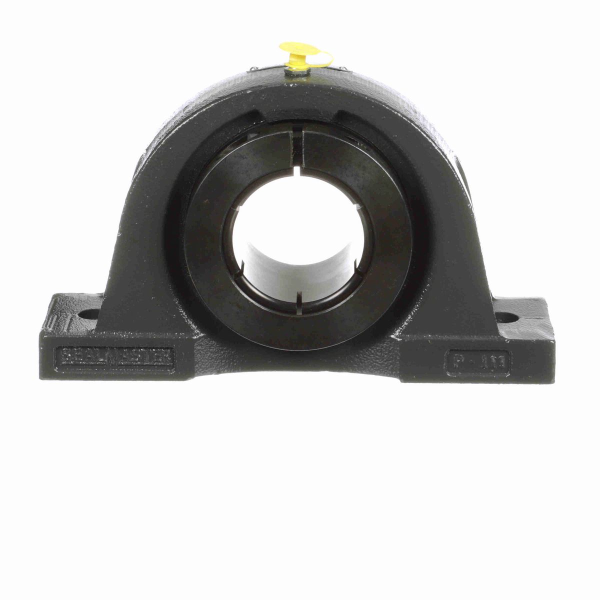 Sealmaster Mounted Cast Iron Two Bolt Pillow Block Ball Bearing - 52100 Bearing Steel, Black Oxided - Concentric Lock - NP-212TMC