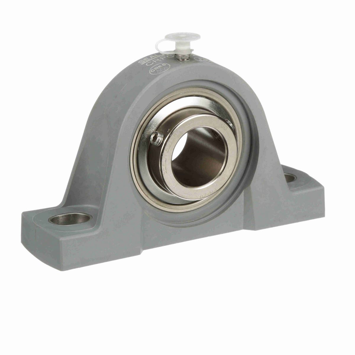 Sealmaster Mounted Composite Two Bolt Pillow Block Ball Bearing - 52100 Bearing Steel, Phosphorus Nickel Coated - Setscrew Lock - Corrosion Resistant - CRPC-PN20