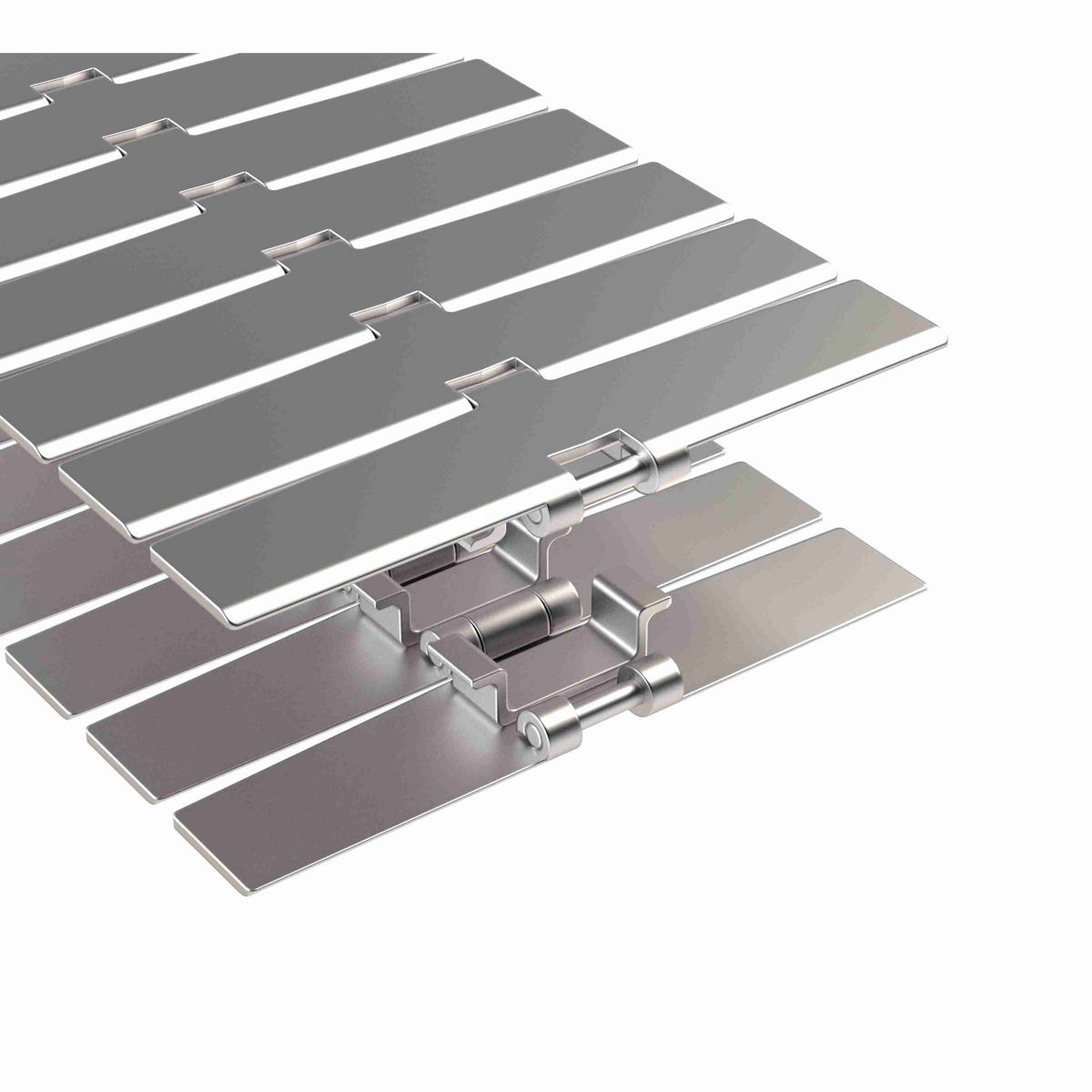 Rexnord 881TAB Side-flexing Solid Top, Material: Austenitic Stainless Steel, Width: 7.5in, Pitch: 1.5in - 765.31.72