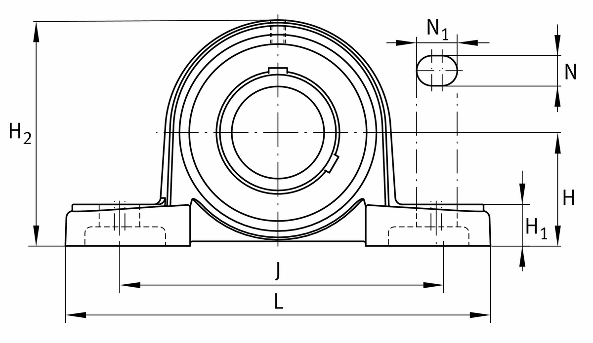 Узел стационарного корпуса FAG UCP207-23
