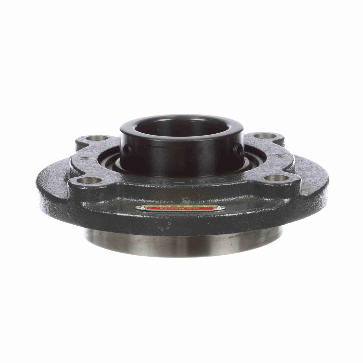 Sealmaster Mounted Cast Iron Flange Cartridge Ball Bearing - 52100 Bearing Steel, Black Oxided - Setscrew Lock - MFC-35C