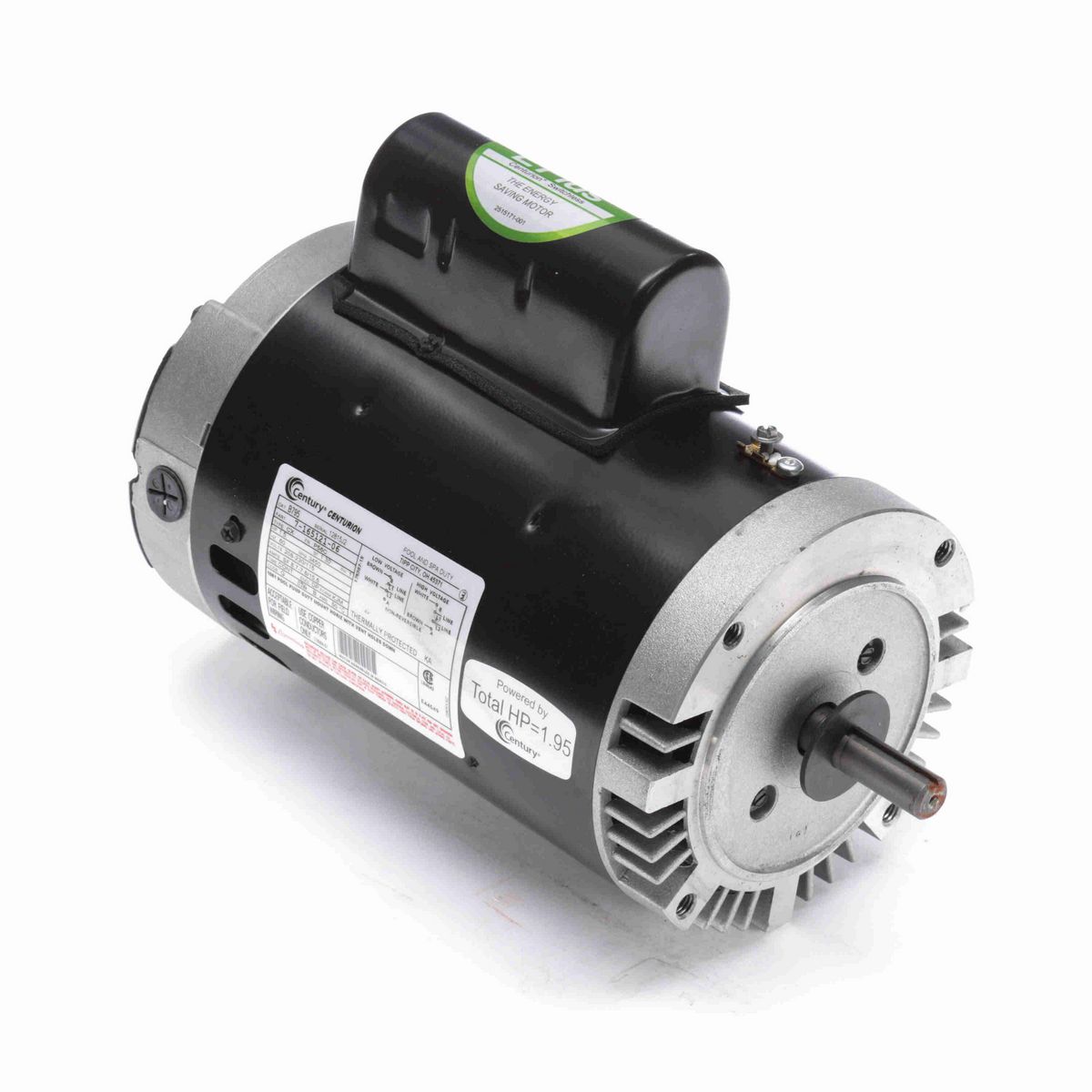 Century Pool Pump Motor, 1.5 HP, 1 Ph, 60 Hz, 208-230/115 V, 3600 RPM, P56C Frame, DP - B795