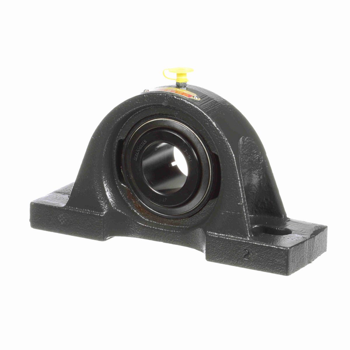 Sealmaster Mounted Cast Iron Two Bolt Pillow Block Ball Bearing - 52100 Bearing Steel, Black Oxided - Concentric Lock - MP-24T