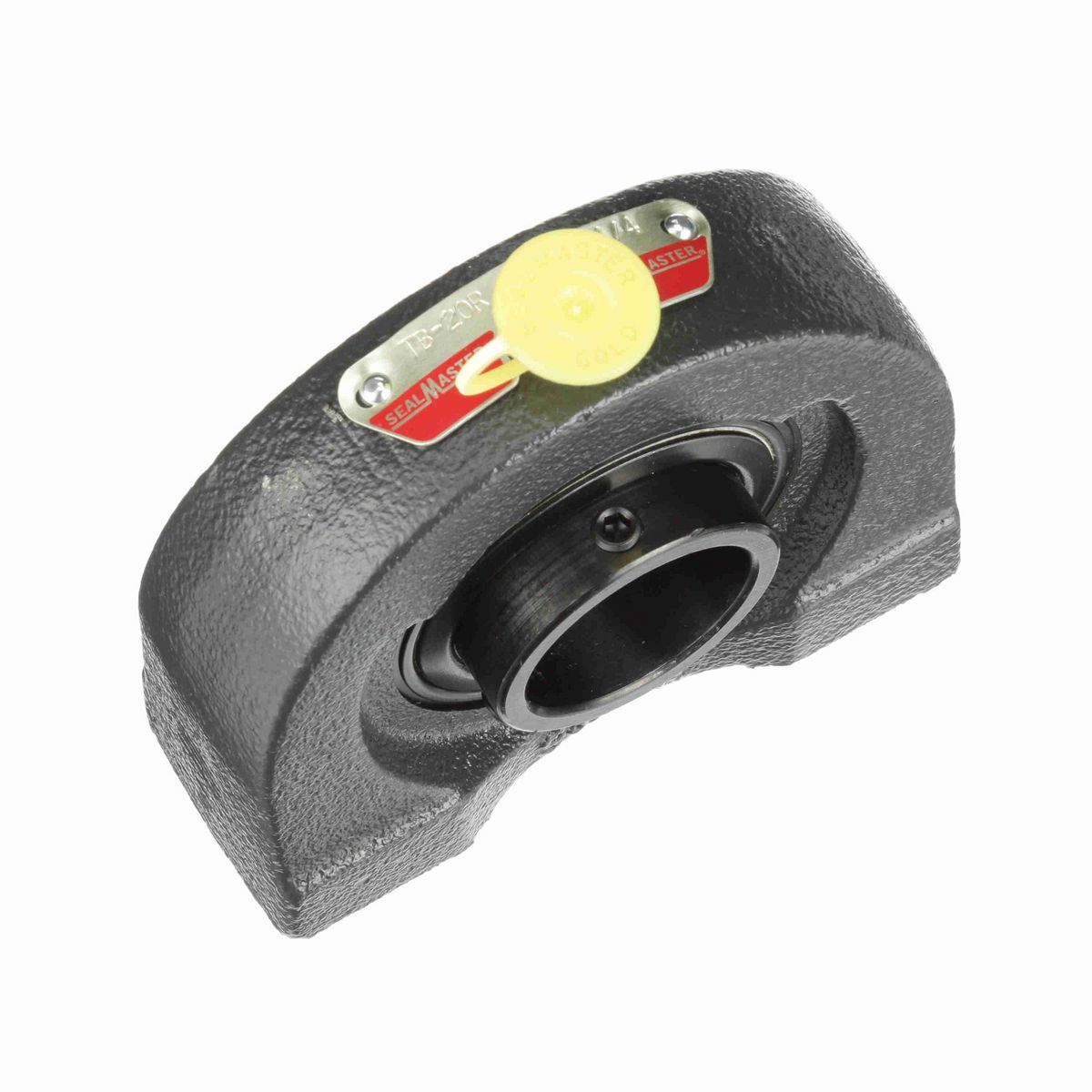 Sealmaster Mounted Cast Iron Tapped Base Pillow Block Ball Bearing - 52100 Bearing Steel, Black Oxided - Setscrew Lock - TB-20R