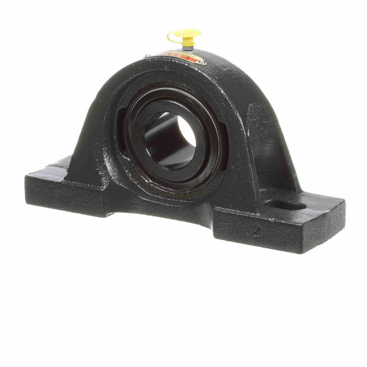 Sealmaster Mounted Cast Iron Two Bolt Pillow Block Ball Bearing - 52100 Bearing Steel, Black Oxided - Setscrew Lock - MP-308