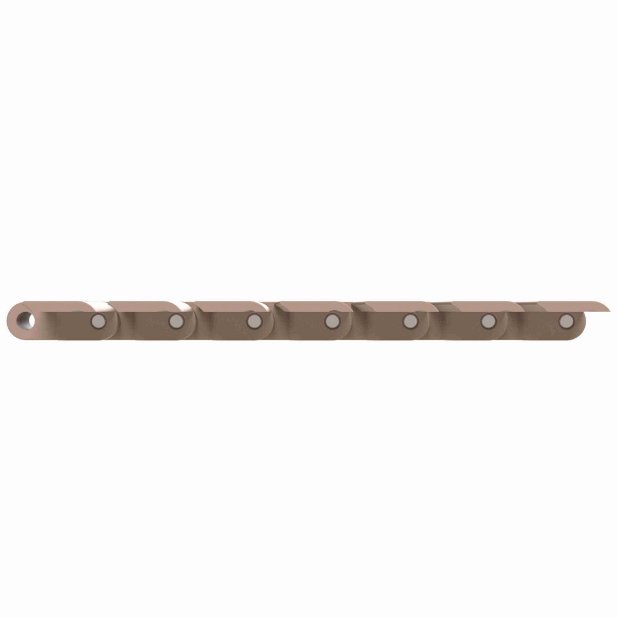 Rexnord HDFM Side-flexing Solid Top, Material: Tan Low Friction, Width: 7.5in, Pitch: 1.5in - 751.32.72