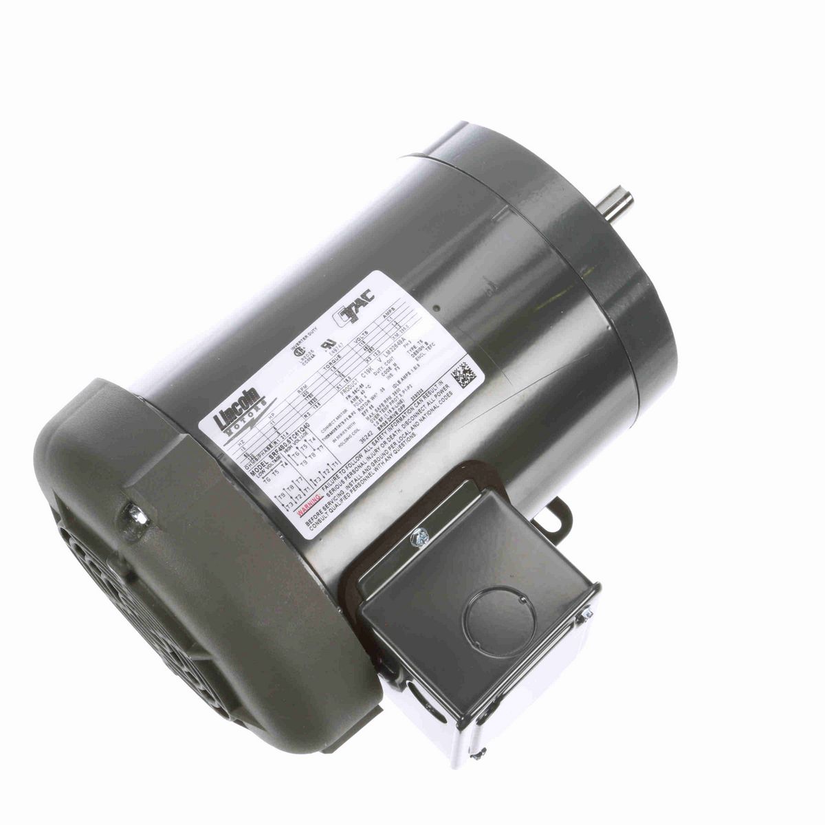 LEESON Speed Ratio Motor, 0.50 HP, 3 Ph, 60 Hz, 230/460 V, 1800 RPM, 56C Frame, TEFC - LM22649