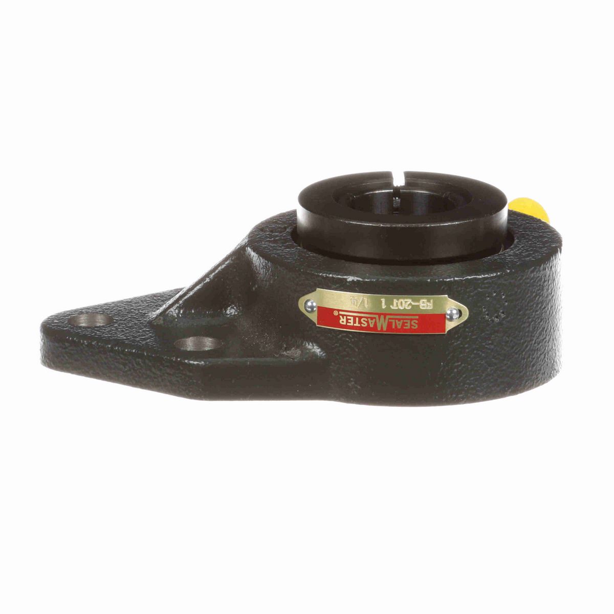 Sealmaster Mounted Cast Iron Three Bolt Flange Bracket Ball Bearing - 52100 Bearing Steel, Black Oxided - Concentric Lock - FB-20T