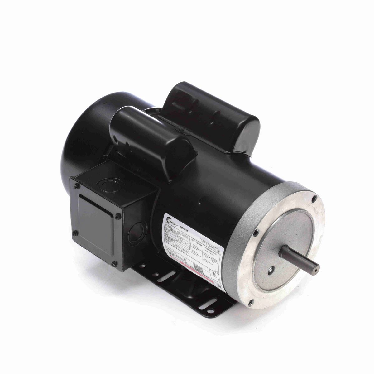 Century General Purpose Motor, 2.0 HP, 1 Ph, 60 Hz, 208-230/115 V, 3600 RPM, R56HC Frame, TEFC - B892