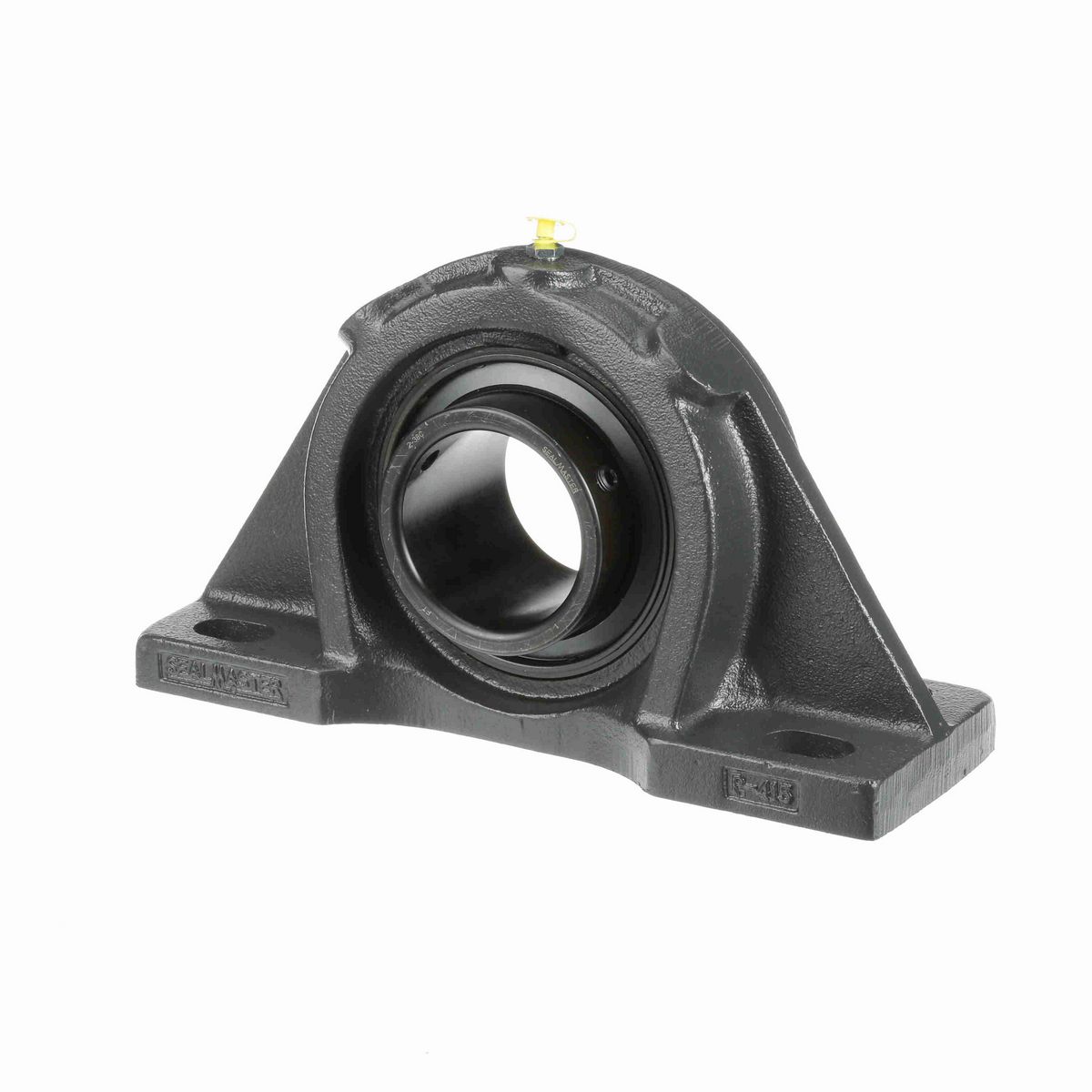 Sealmaster Mounted Cast Iron Four Bolt Pillow Block Ball Bearing - 52100 Bearing Steel, Black Oxided - Double Setscrew Lock - MSFPD-47C