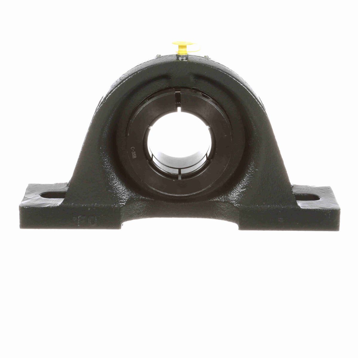 Sealmaster Mounted Cast Iron Two Bolt Pillow Block Ball Bearing - 52100 Bearing Steel, Black Oxided - Concentric Lock - SP-35T