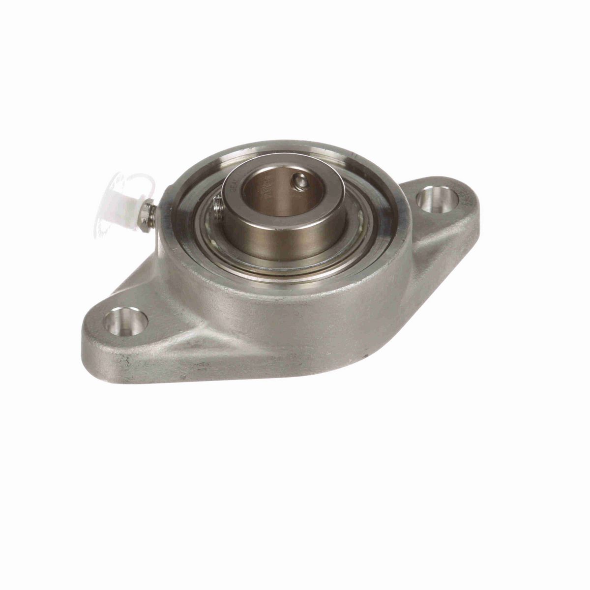 Sealmaster Mounted Stainless Steel Two Bolt Flange Ball Bearing - 52100 Bearing Steel, Phosphorus Nickel Coated - Setscrew Lock - Corrosion Resistant - CRFTS-PN12