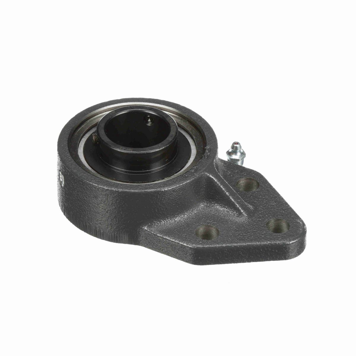 Sealmaster Mounted Cast Iron Three Bolt Flange Bracket Ball Bearing - 52100 Bearing Steel, Black Oxided - Setscrew Lock - FBMH-23