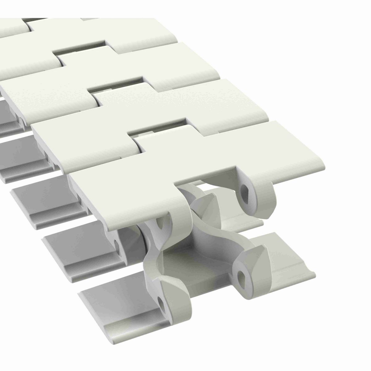 Rexnord 880B Side-flexing Solid Top, Material: Chemical Resistant (White), Width: 3.25in, Pitch: 1.5in - 81418621