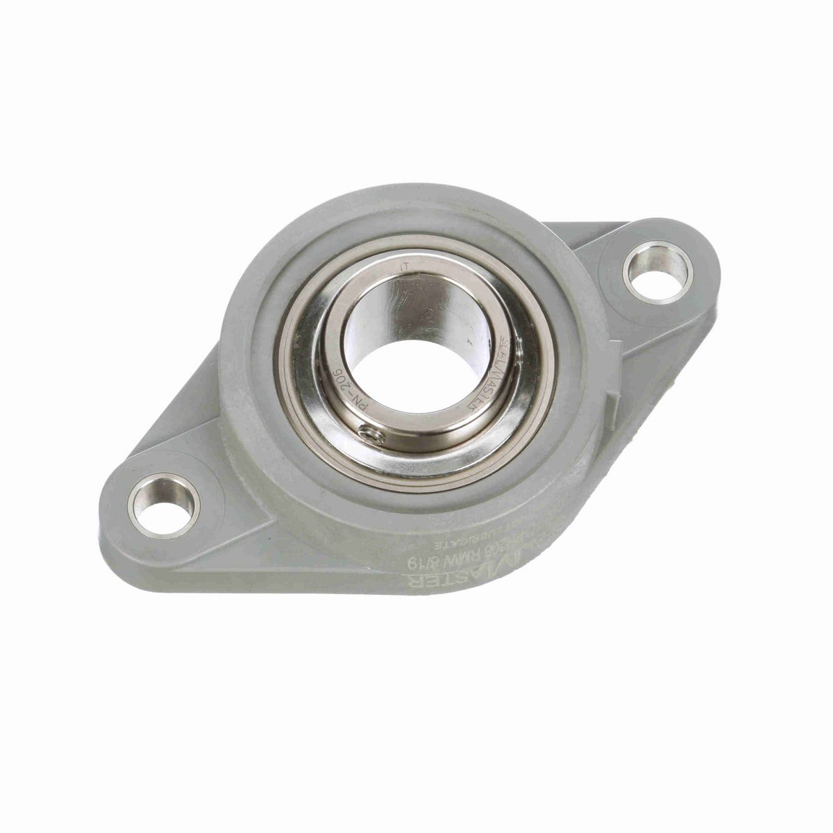 Sealmaster Mounted Composite Two Bolt Flange Ball Bearing - 52100 Bearing Steel, Phosphorus Nickel Coated - Setscrew Lock - Corrosion Resistant - Reduced Maintenance - Lubed for Life - CRFTC-PN206 RMW