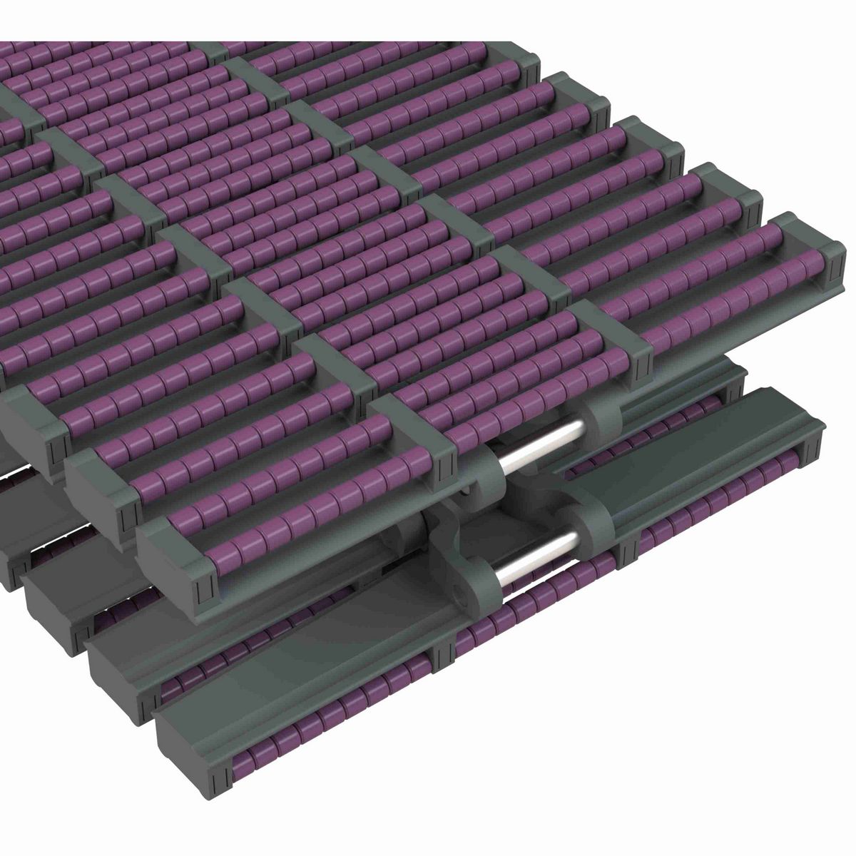 Rexnord HDFM LBP Side-flexing Low Backline Pressure, Material: Internally Lubricated Polyacetal (Grey), Width: 10in, Pitch: 1.5in - 752.88.19