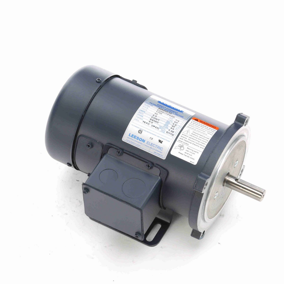 LEESON SCR Motor, 0.25 HP, 90 V, 1750 RPM, SS56C Frame, TEFC - 098002.00