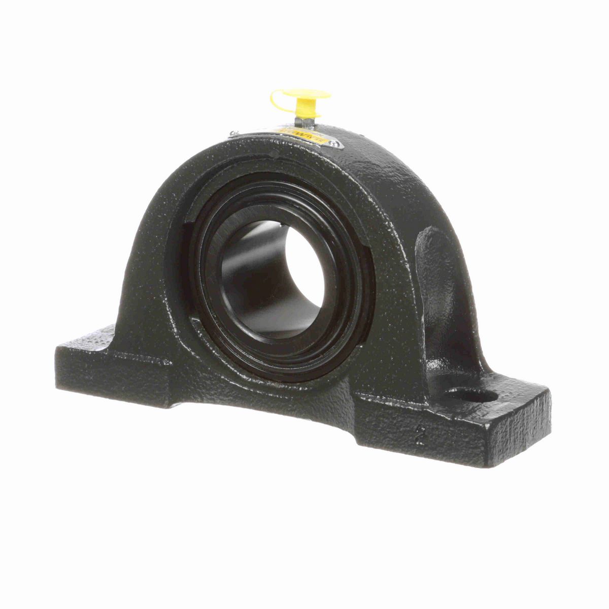 Sealmaster Mounted Cast Iron Two Bolt Pillow Block Ball Bearing - 52100 Bearing Steel, Black Oxided - Setscrew Lock - High Contamination - NP-28 DRT